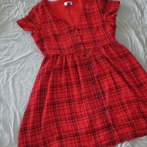 Old Navy Kids Red Checkered Dress